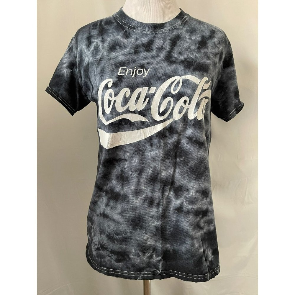 Coca Cola Blue/White Tie Dye Short Sleeve "Enjoy Coca Cola" T-Shirt